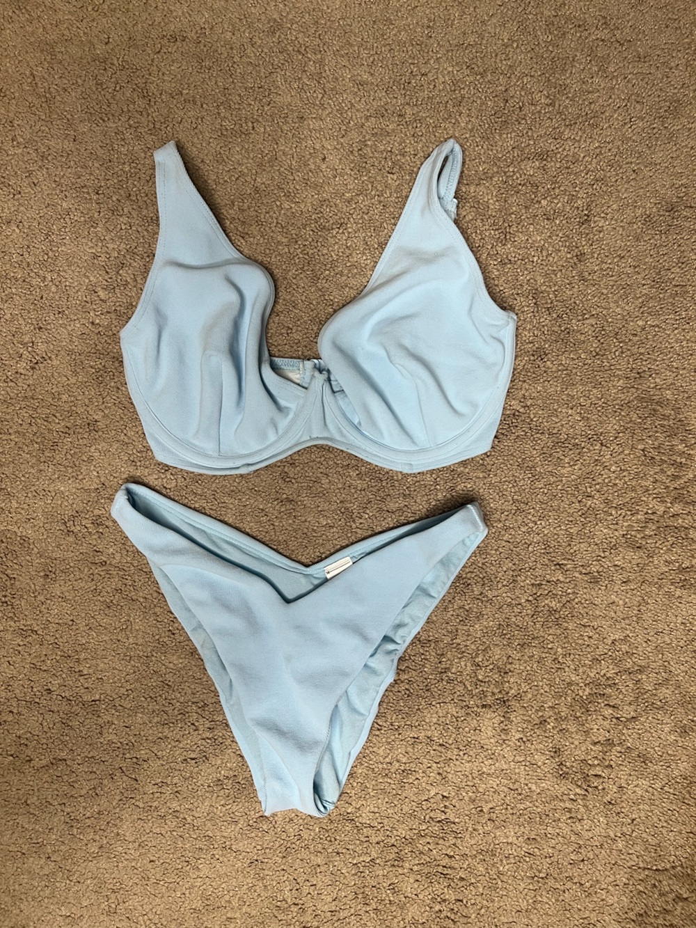 Light Blue Swim Bikini Top - Soft Fabric
